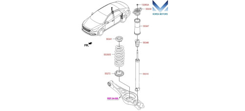 mobis rear shock absorbers for hyundai sonata 2014-17